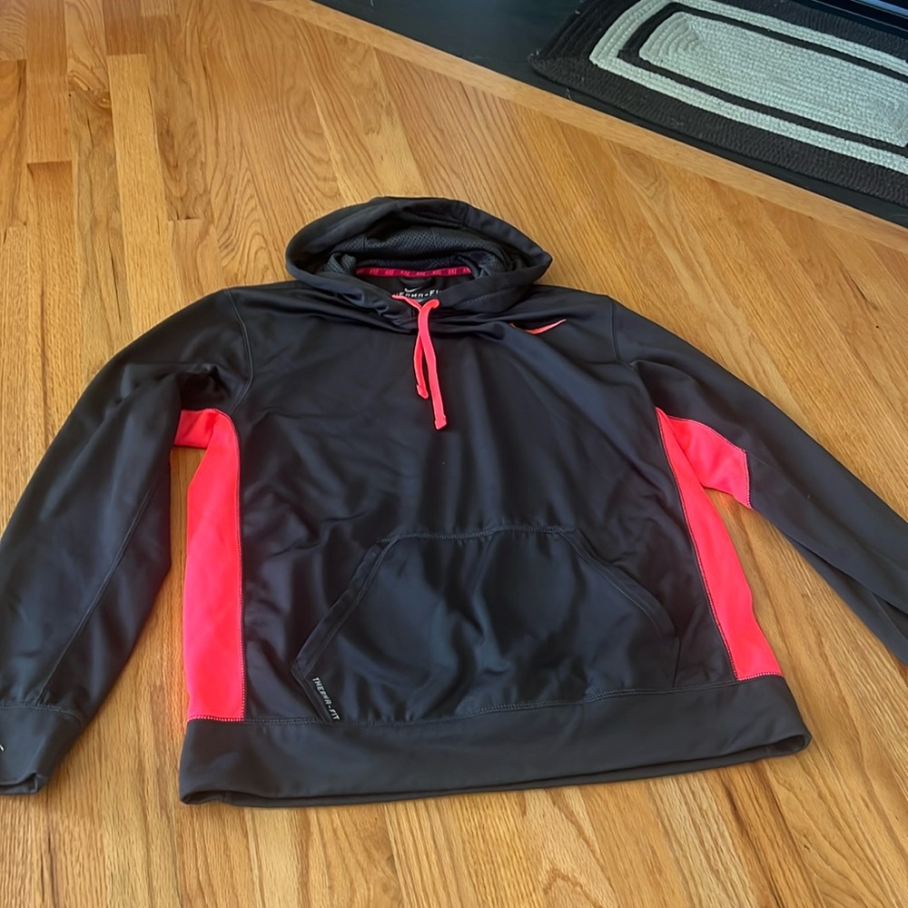 Nike Thermal fit black orange hoodie